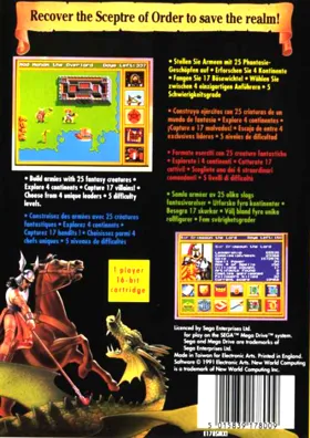 King's Bounty - The Conqueror's Quest (USA, Europe) box cover back